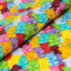SINGER®  Fabric,  100% Cotton, 44 Inch Wide, Rainbow Gummy Bears, Cut by the Yard