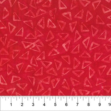Tela de algodón «Red Scattered Triangle Celebration» 44/45, por yarda