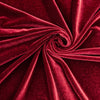Heavy Stretch Velvet Spandex Fabric||color:Red
