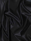 Solid Shiny Bridal Satin Fabric / Black / Sold By The Yard