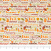 SINGER®  Fabric, 100% Cotton, 44 Inch Wide, Fall Words, Cut by the Yard