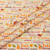 SINGER®  Fabric, 100% Cotton, 44 Inch Wide, Fall Words, Cut by the Yard