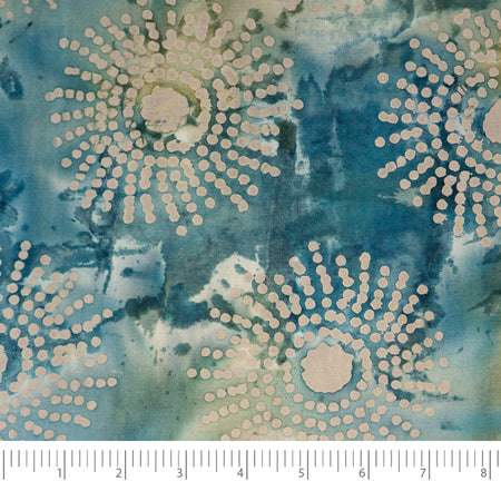 Tela SINGER® 100 % algodón, colección Batik, 42 pulgadas de ancho, color gris pizarra oscuro, diseño «Sunshine», vendida por yardas