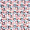 Tela SINGER®, 100 % algodón, color rojo, con motivos de fuegos artificiales en azul y blanco sobre fondo blanco, vendida por metros