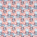Tela SINGER®, 100 % algodón, color rojo, con motivos de fuegos artificiales en azul y blanco sobre fondo blanco, vendida por metros