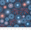 SINGER® Fabric, 100% Cotton, Patriotic Fireworks In Navy Sky, Cut by the Yard