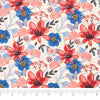SINGER® Fabric, 100% Cotton, Flags & Flowers, Cut by the Yard