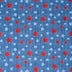 Tela SINGER®, 100 % algodón, con estrellas rojas y azules sobre fondo texturizado, vendida por metros