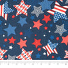 SINGER® Fabric, 100% Cotton, Stars Allover On Navy, Cut by the Yard