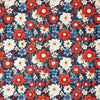 Tela SINGER®, 100 % algodón, 18 x 21 pulgadas, lote de 5 «fat quarters», diseño «Patriotic Flowers»