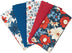 Tela SINGER®, 100 % algodón, 18 x 21 pulgadas, lote de 5 «fat quarters», diseño «Patriotic Flowers»