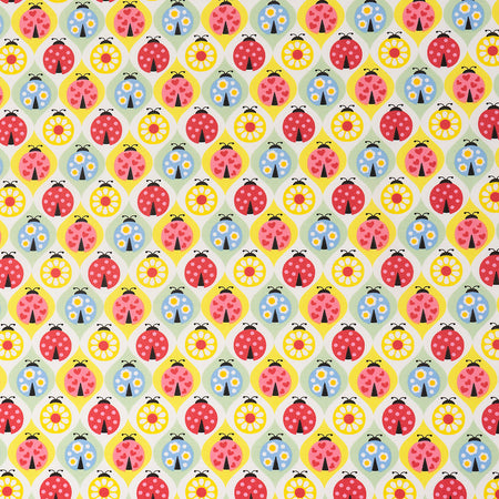 Tela SINGER®, 100 % algodón, mariquitas de colores, se vende por metros