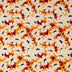 SINGER® Fabric, 100% Cotton, White Flowers On Orange, Cut by the Yard