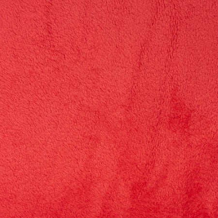 Tejido RTC 100 % poliéster, 60 pulgadas de ancho, sherpa liso, cortado por yardas || color: rojo