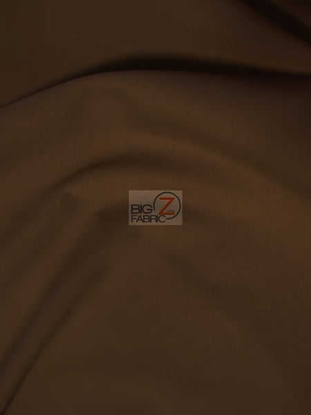 Tejido de poliéster y algodón, liso, de gran gramaje, tipo uniforme / Marrón / Se vende por metros