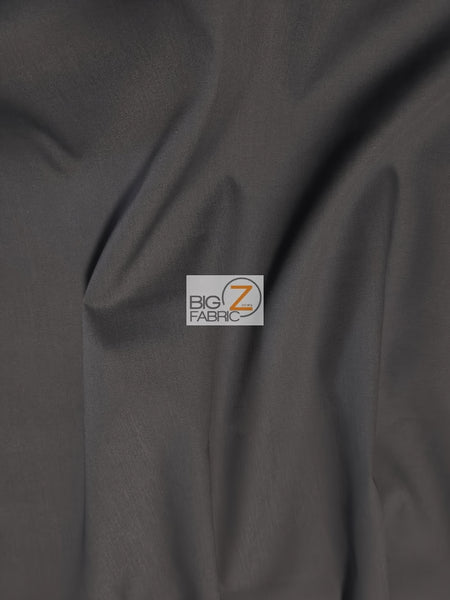 Tejido de poliéster y algodón, liso, de gran gramaje, tipo uniforme / Gris carbón / Se vende por metros