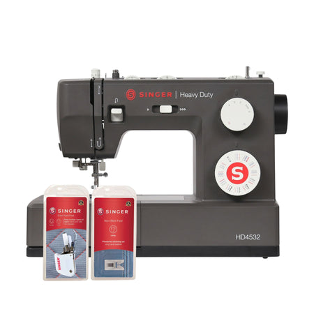 Ensemble machine à coudre SINGER® Heavy Duty 4532™ Next Evolution, couleur charbon, et kit de pieds-de-biche
