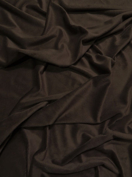 Tela Minky lisa para bebé, suave y de color chocolate negro