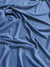Tejido Minky de denim liso y suave para bebé