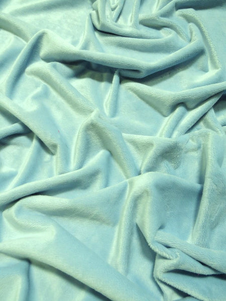 Tela Minky lisa «Icy Mint», suave como la piel de un bebé