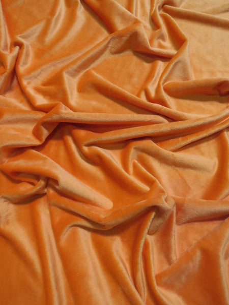 Tela Minky lisa de color naranja, suave para bebés