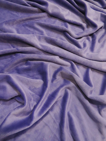 Tela Minky lisa de color morado, suave para bebé