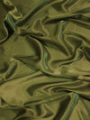 Tejido de satén liso, de peso medio y brillante / Verde oliva