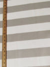 2 Tone Stripe Deck Canvas Outdoor Waterproof Fabric / Light Gray/Ivory / Sold By The Yard Closeout!!!