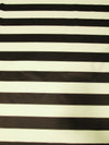 2 Tone Stripe Deck Canvas Outdoor Waterproof Fabric / Light Gray/Ivory / Sold By The Yard Closeout!!!