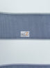 Tela impermeable para exteriores de lona con rayas bicolores / Azul marino/Blanco / Se vende por metros. ¡Liquidación!