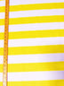 Tela impermeable para exteriores de lona con rayas bicolores / Amarillo/Blanco / Se vende por metros. ¡Liquidación!