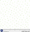Sorbet Flannel White With Green Tonal Dots Cotton 44" / 45" Fabric per yard