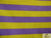 Tela de poliéster y algodón con rayas de 2,5 cm / Morado/Amarillo / Se vende por metros