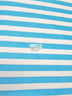 Poly Cotton 1 Inch Stripe Fabric / Turquoise/White / Sold By The Yard