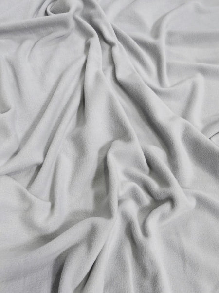 Solid Fleece Fabric / Silver||color:Silver