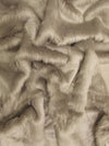 Short Shag Faux Fur Fabric / Oyster / Sold By The Yard