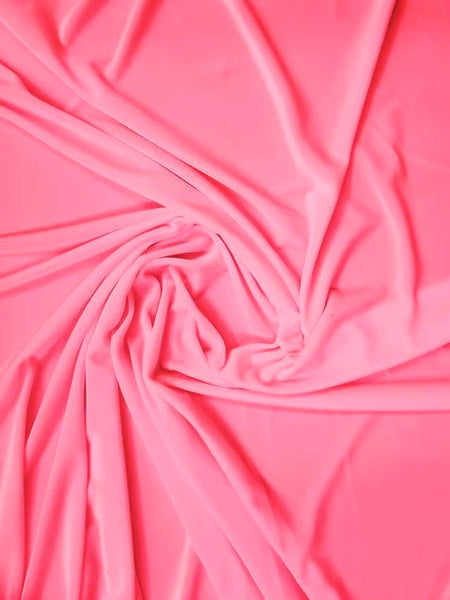 Tela elástica de terciopelo y spandex, 360 gramos, para disfraces / Rosa caramelo / Se vende por yardas