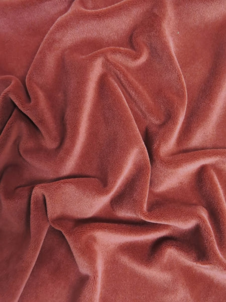 Maroon Stretch Mochi Plush Minky / Soft Solid Fabric by the Yard