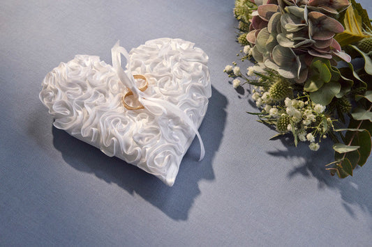 Ring Bearer Pillow with Ribbon Embroidery