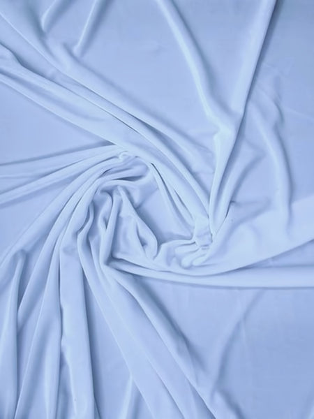 Tela elástica de terciopelo y spandex, 360 gramos, para disfraces / Azul claro / Se vende por yardas