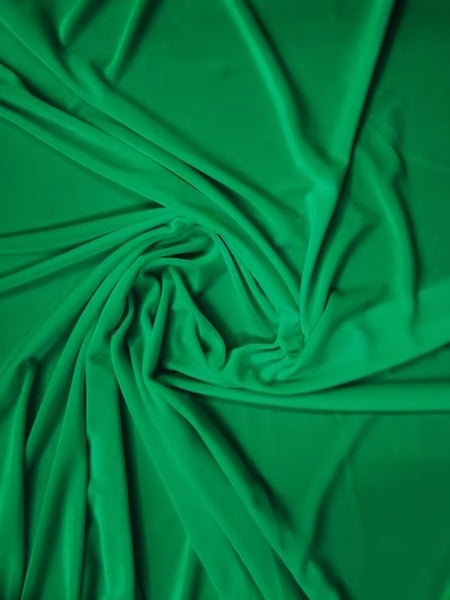 Tela elástica de terciopelo y spandex, 360 gramos, para disfraces / Color jade / Se vende por yardas