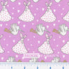 FLANNEL Storks on Pink Baby 100% Cotton Price per Yard