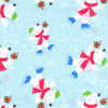 Christmas Skating Polar Bears on Blue 100% Cotton Price per Yard