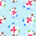 Christmas Skating Polar Bears on Blue 100% Cotton Price per Yard