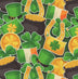 St Patricks Day Gold on Green 100% Cotton Price per Yard