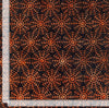 Halloween Batik Orange Spider Webs on Black Tonga