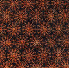 Halloween Batik Orange Spider Webs on Black Tonga