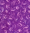 Calabaza de Halloween con diseño batik «Jack o’Lantern» y sonrisas sobre fondo morado de Tonga