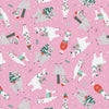 Winter Llamas on Pink
