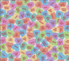 Valentine Candy Hearts on Cream 100% Cotton Price per Yard